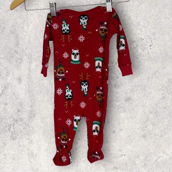 NEW Nordstrom One Piece Christmas Sleep Set Matching Hat Size 3M Baby Petite Lem - Picture 7 of 12